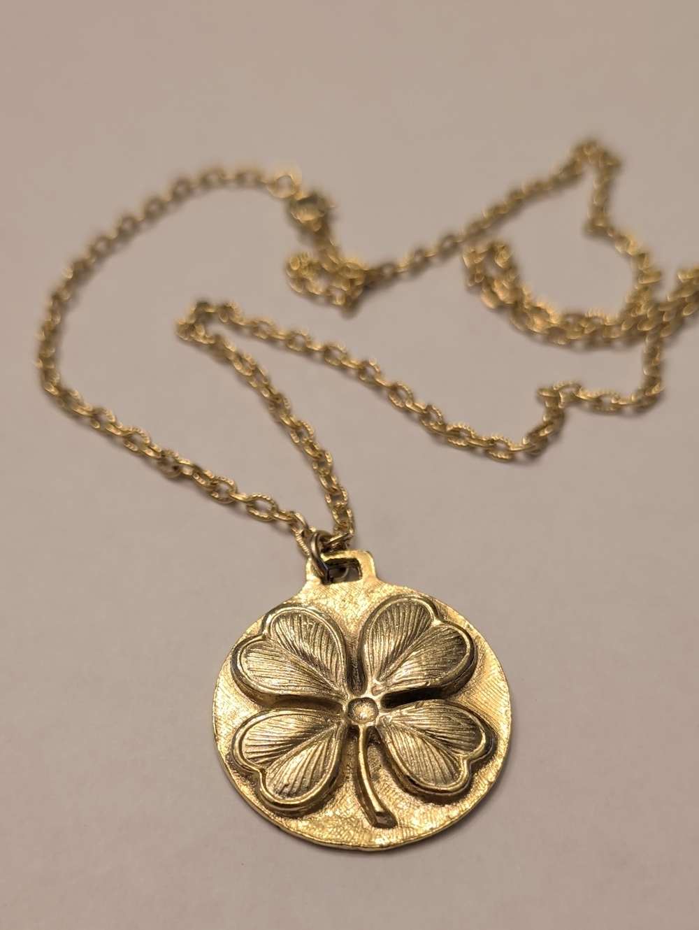Gold Four-Leaf Clover Pendant Necklace - Women Jewelry